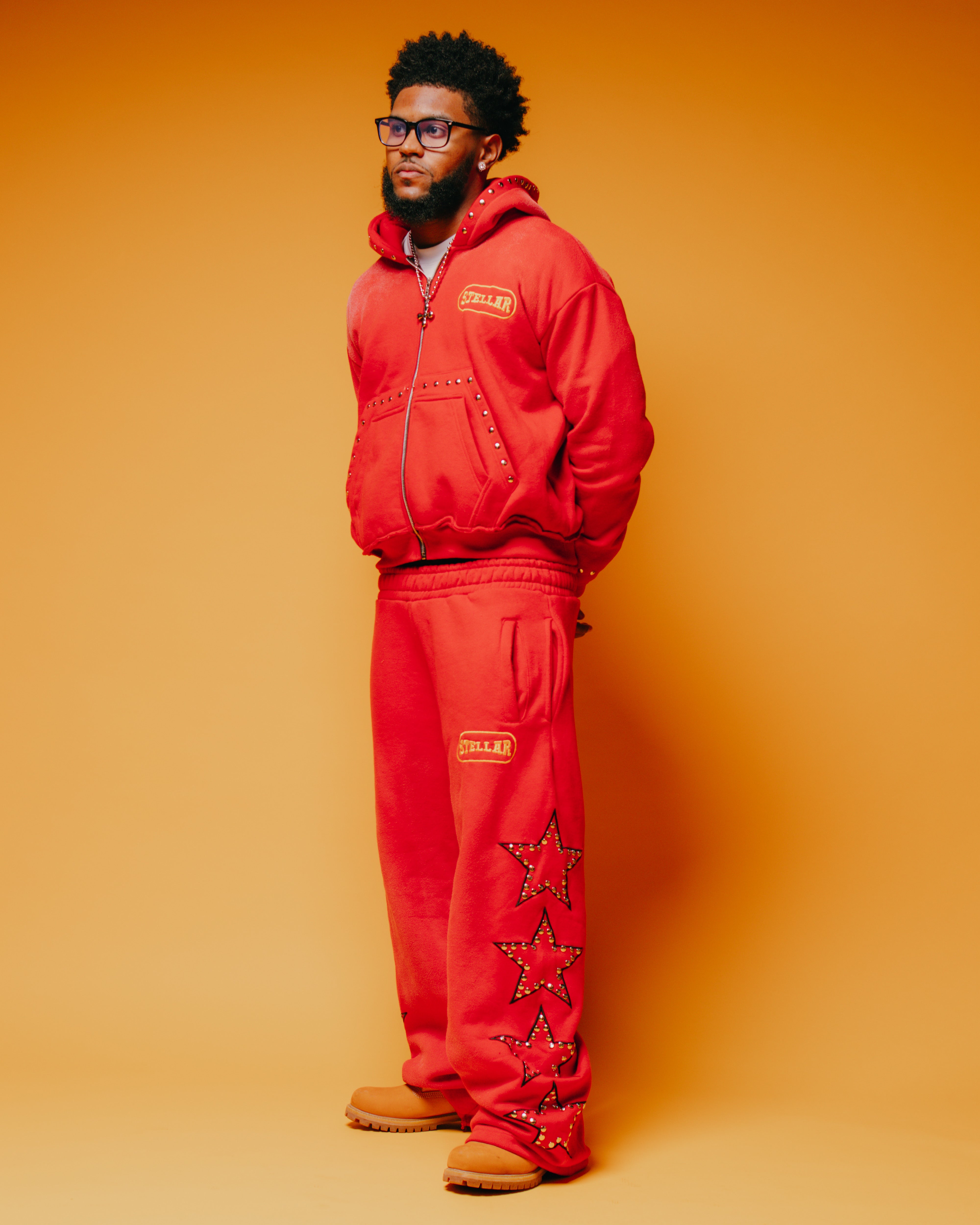 "STELLAR" Red Zip Up