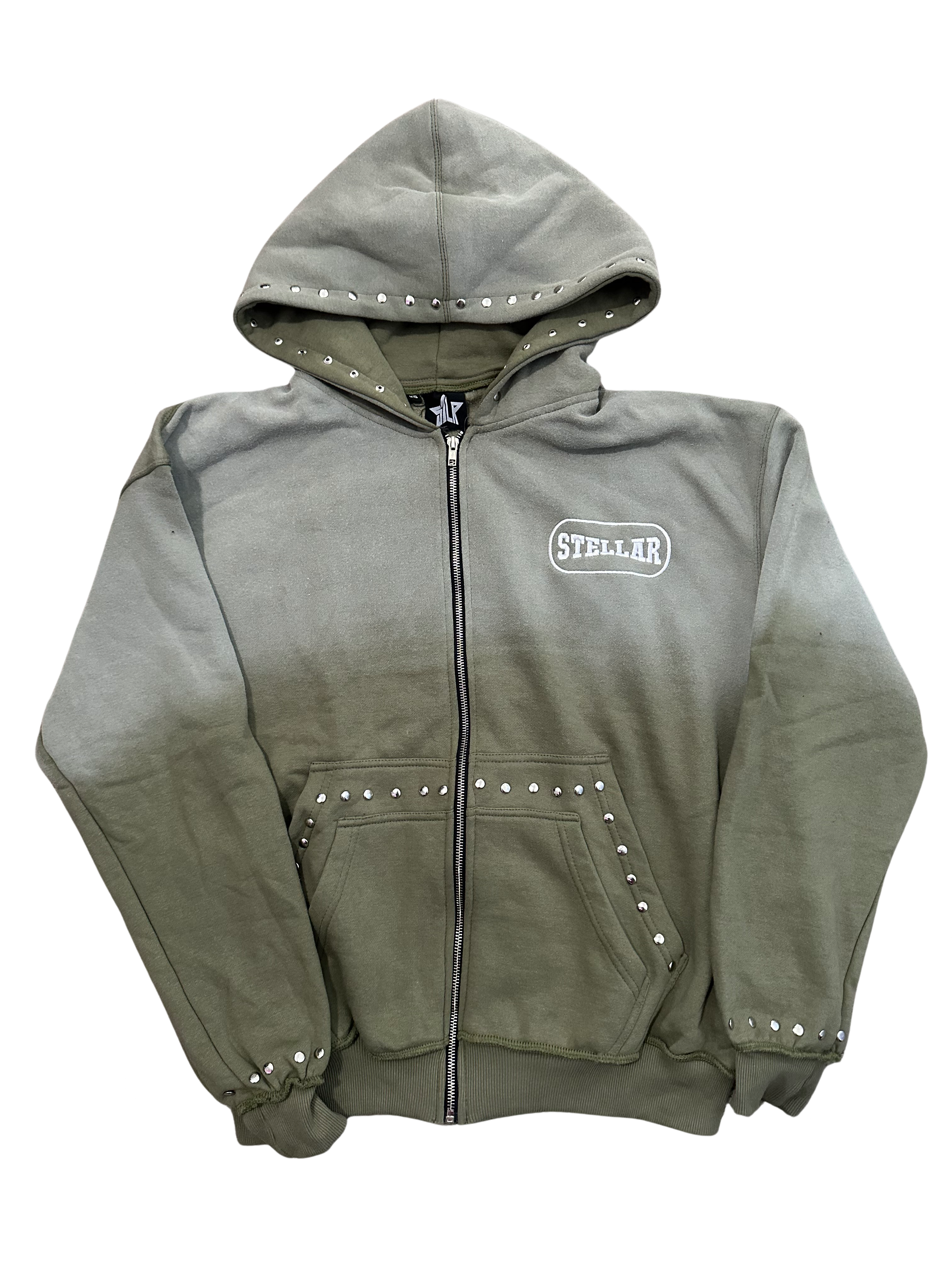 "STELLAR" Moss Green Zip Up