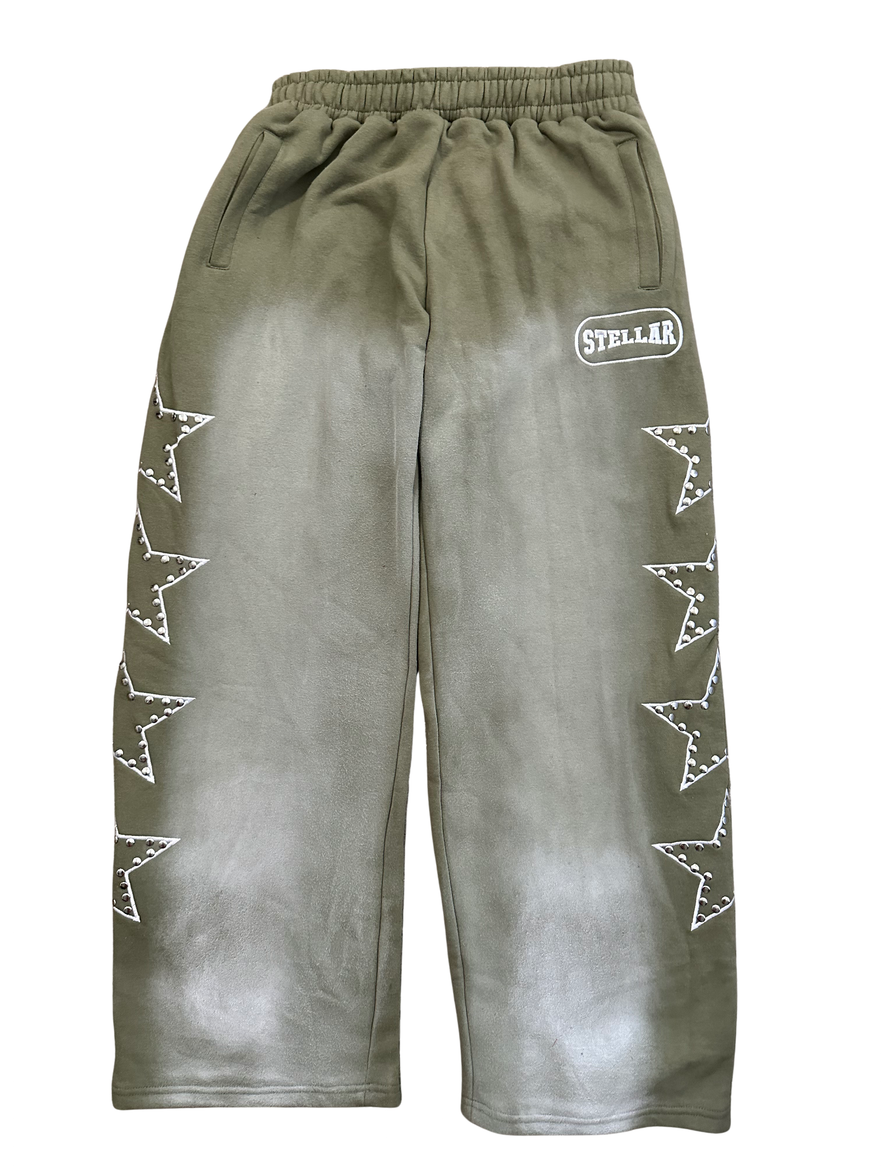 "STELLAR" Moss Green Sweatpants